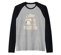 Icône I Love Philadelphia Liberty Bell Manche Raglan