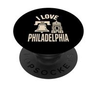 Icône I Love Philadelphia Liberty Bell PopSockets PopGrip Adhésif