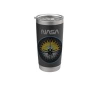 Icône NASA Rocket In Circle Gobelet isotherme en acier inoxydable double paroi
