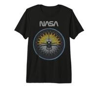 Icône NASA Rocket in Circle T-Shirt Haut de Gamme