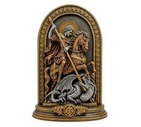 Icône Orthodoxe Chrétienne Peinte à la Main, Statue Religieuse, Collection Jésus-Christ, Saints, Archanges et Ange Gardien, Effet Or Argent Cuivre, À Poser ou à Suspendre (St George)