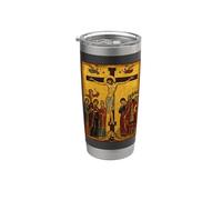 Icône orthodoxe de la Crucifixion du Christ Gobelet isotherme en acier inoxydable double paroi