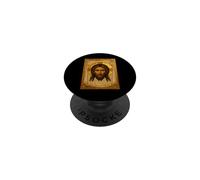 Icône orthodoxe de la Sainte Face du Christ PopSockets PopGrip Adhésif