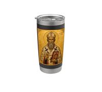Icône orthodoxe de Saint Augustin d'Hippone Gobelet isotherme en acier inoxydable double paroi
