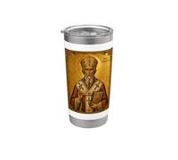 Icône orthodoxe de Saint Augustin Gobelet isotherme en acier inoxydable double paroi