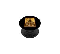 Icône orthodoxe de Saint Basile de Césarée PopSockets PopGrip Adhésif