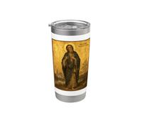 Icône orthodoxe de Saint Gabriel le Fou pour le Christ Gobelet isotherme en acier inoxydable double paroi