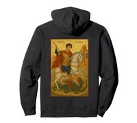 Icône orthodoxe de Saint Georges et du Dragon Sweat à Capuche