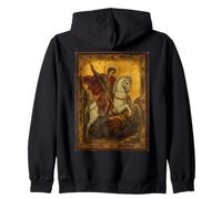 Icône orthodoxe de Saint Georges et Le Dragon Sweat à Capuche