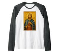 Icône orthodoxe de Saint Louis de France Manche Raglan