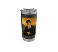 Icône orthodoxe de Saint Paisios du Mont Athos Gobelet isotherme en acier inoxydable double paroi