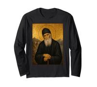 Icône orthodoxe de Saint Paisios du Mont Athos Manche Longue