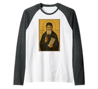 Icône orthodoxe de Saint Paisios du Mont Athos Manche Raglan
