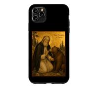 Icône orthodoxe de Saint Séraphin de Sarov avec Un Ours Coque pour iPhone 11 Pro Max