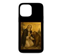 Icône orthodoxe de Saint Séraphin de Sarov avec Un Ours Coque pour iPhone 13 Pro Max
