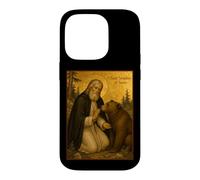 Icône orthodoxe de Saint Séraphin de Sarov avec Un Ours Coque pour iPhone 14 Pro