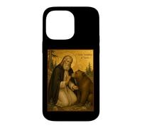 Icône orthodoxe de Saint Séraphin de Sarov avec Un Ours Coque pour iPhone 14 Pro Max