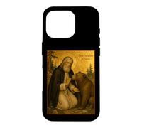 Icône orthodoxe de Saint Séraphin de Sarov avec Un Ours Coque pour iPhone 16 Pro