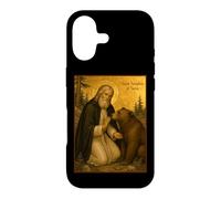 Icône orthodoxe de Saint Séraphin de Sarov avec Un Ours Coque pour iPhone 17
