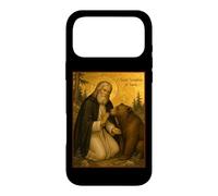Icône orthodoxe de Saint Séraphin de Sarov avec Un Ours Coque pour iPhone 17 Pro Max
