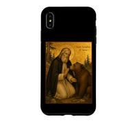 Icône orthodoxe de Saint Séraphin de Sarov avec Un Ours Coque pour iPhone XS Max