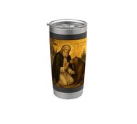 Icône orthodoxe de saint Séraphin de Sarov avec un ours Gobelet isotherme en acier inoxydable double paroi