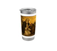 Icône orthodoxe de saint Séraphin de Sarov avec un ours Gobelet isotherme en acier inoxydable double paroi