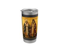 Icône orthodoxe des saints Tikhon et Raphaël Gobelet isotherme en acier inoxydable double paroi