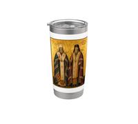 Icône orthodoxe des saints Tikhon et Raphaël Gobelet isotherme en acier inoxydable double paroi