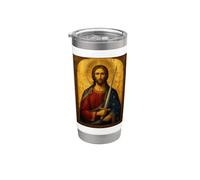 Icône orthodoxe du Christ avec l'épée Gobelet isotherme en acier inoxydable double paroi