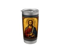 Icône orthodoxe du Christ avec l'épée Gobelet isotherme en acier inoxydable double paroi