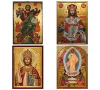 Icône orthodoxe du Christ le roi notre seigneur jésus dans la gloire résurrection divine Religion toile Art mural par Ho Me Lili chambre déco 4