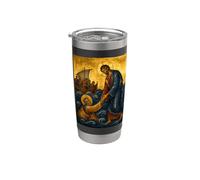 Icône orthodoxe du Christ sauvant Pierre Gobelet isotherme en acier inoxydable double paroi