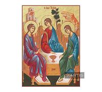 Icône orthodoxe grecque Sainte Trinité (Rublev) (14 x 19 cm)