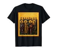 Icône orthodoxe La synaxe des Douze apôtres T-Shirt Graphique avec Valeur, Homme, Noir, XL