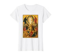 Icône orthodoxe La Transfiguration de Jésus T-Shirt Graphique avec Valeur, Femme, Blanc, L
