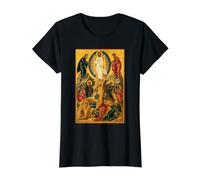 Icône orthodoxe La Transfiguration de Jésus T-Shirt Graphique avec Valeur, Femme, Noir, XL