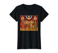 Icône Orthodoxe Les Saints Martyrs Maccabées T-Shirt Graphique avec Valeur, Femme, Noir, M
