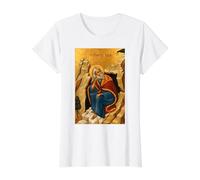 Icône orthodoxe Prophète Elias T-Shirt Graphique avec Valeur, Femme, Blanc, M