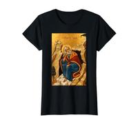 Icône orthodoxe Prophète Elias T-Shirt Graphique avec Valeur, Femme, Noir, L