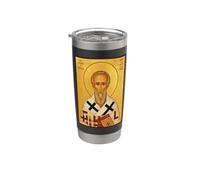 Icône orthodoxe Saint Alexandre de Jérusalem Gobelet isotherme en acier inoxydable double paroi