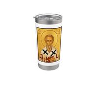 Icône orthodoxe Saint Alexandre de Jérusalem Gobelet isotherme en acier inoxydable double paroi