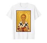 Icône orthodoxe Saint Alexandre de Jérusalem T-Shirt Graphique avec Valeur, Homme, Blanc, S