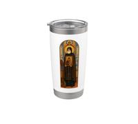 Icône orthodoxe Saint Alypius des Grottes Gobelet isotherme en acier inoxydable double paroi