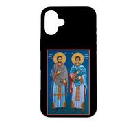Icône orthodoxe Saint Côme et Damien de Cilicie Coque pour iPhone 16 Plus