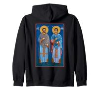 Icône orthodoxe Saint Côme et Damien de Cilicie Sweat à Capuche