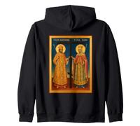 Icône orthodoxe Saint Constantin et Hélène Sweat à Capuche