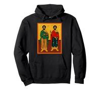 Icône orthodoxe Saints Côme et Damien Sweat à Capuche