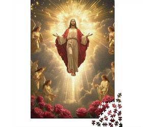 Icône Religieuse Anges Radieux Puzzle 1000 Pièces Puzzle pour Adultes Papier Famille Relaxation Décoration Intérieure 52x38cm/1000pcs