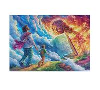 Icône sacrée dans Les Nuages 300 Pièces Puzzle Famille en Carton Rigide Figure Hike Sunset Difficulté Moyenne Activité Familiale Anti-Stress Loisir Créatif Idée Cadeau Anniversaire Premium 300 PCS